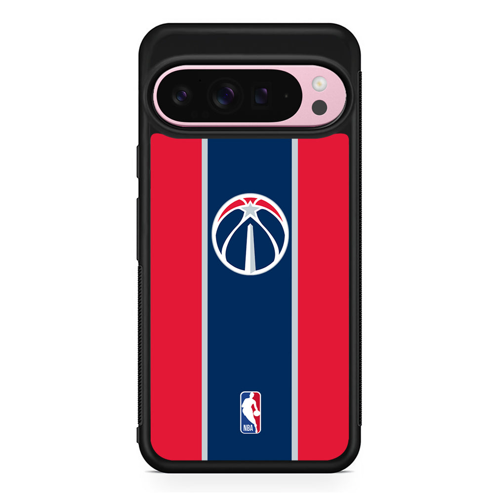 NBA Washington Wizards Stripe Google Pixel 9 Pro XL Case | Protective Cover