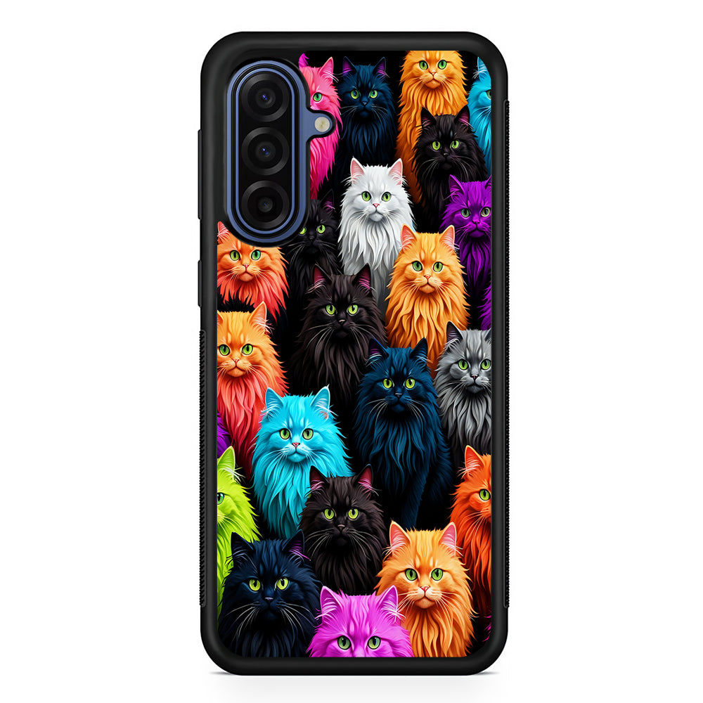 A Group of Colorful Cats Samsung Galaxy A17 Case | Slim Protective Phone Cover