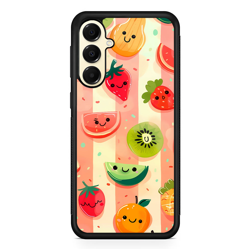 Colorful Fruit Cartoon Stripe Samsung Galaxy A16 Case | Slim Rubber Samsung Galaxy A16 Case
