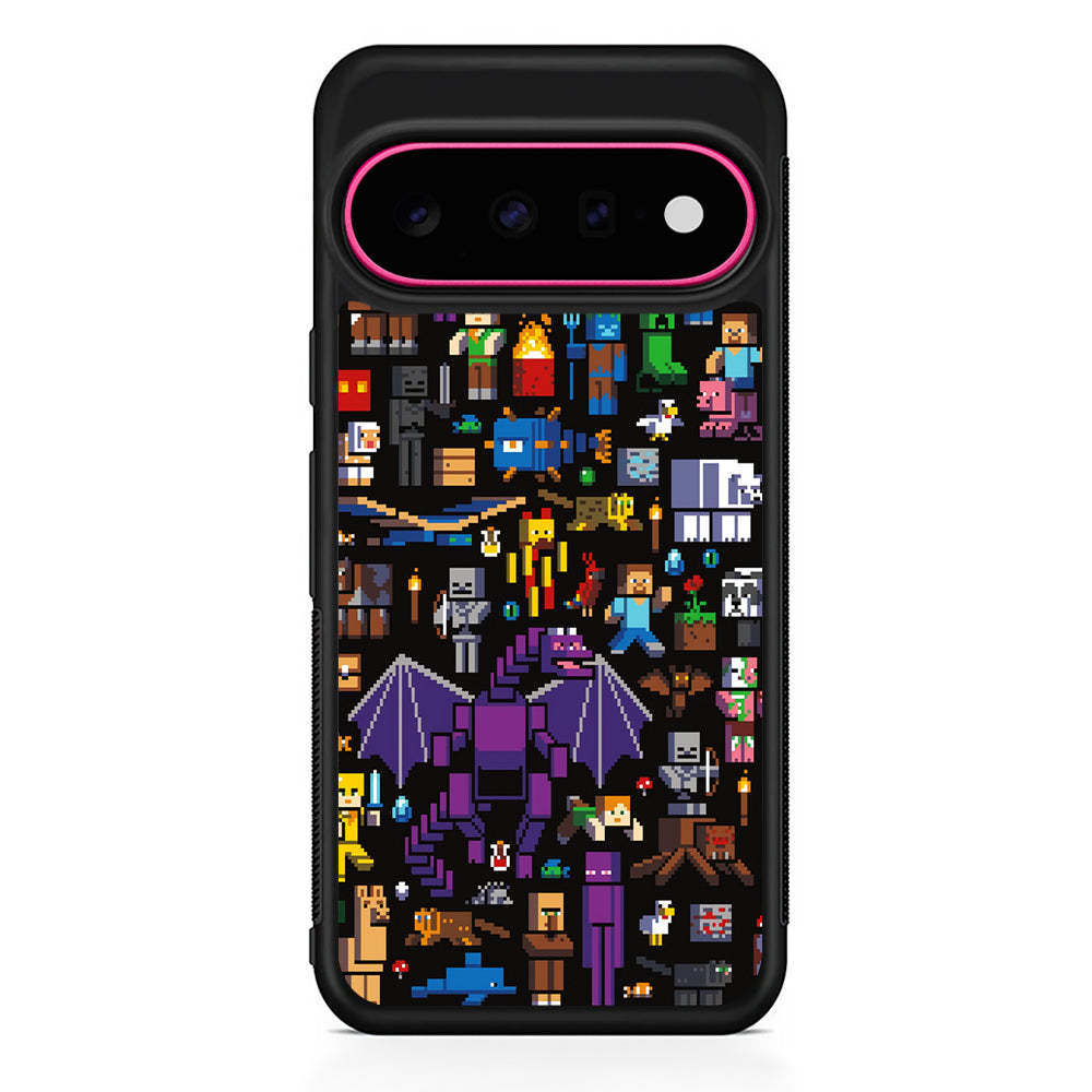 Minicraft All Characters Google Pixel 11 Case | Slim Shockproof Cover