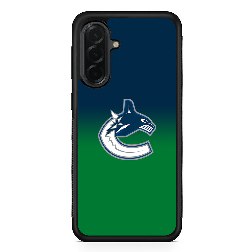 NHL Vancouver Canucks Gradation Samsung Galaxy A36 Case | Protective Rubber Cover