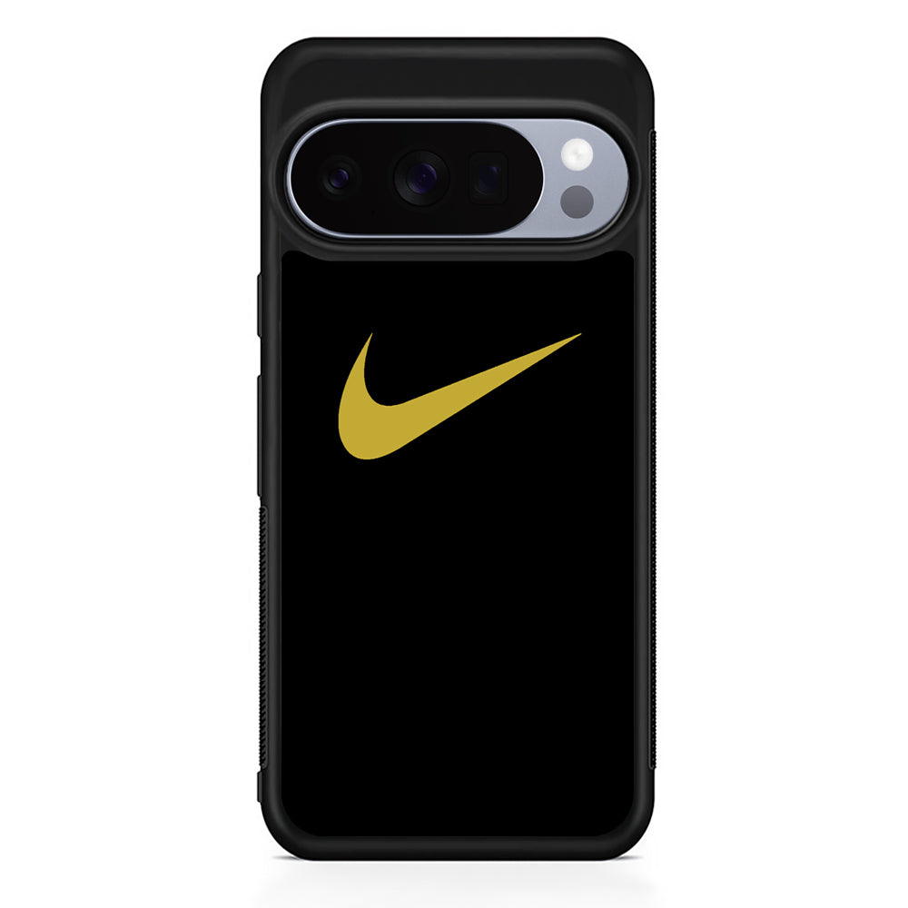 Nike Gold Logo Black Google Pixel 10 Pro Case | Protective Google Pixel 10 Pro Cover