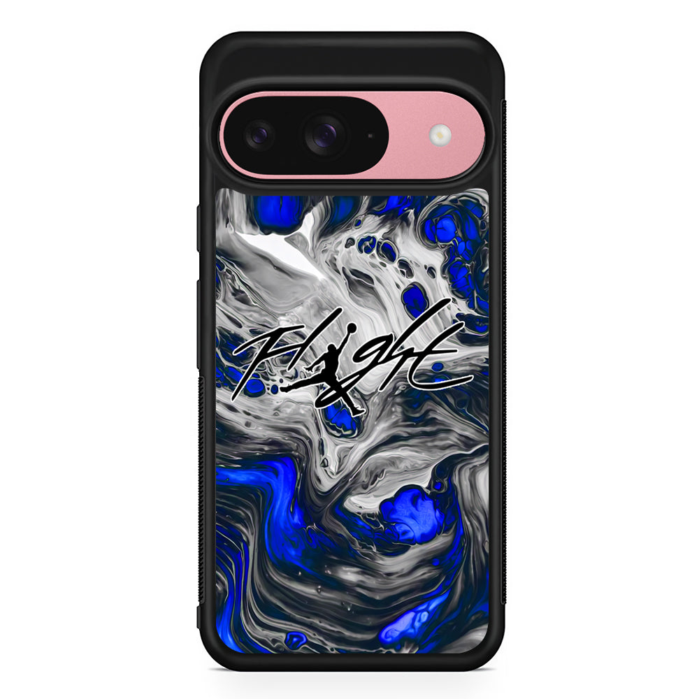 Air Jordan Flight Marble Google Pixel 9 Case | Google Pixel 9 Protective Rubber Case