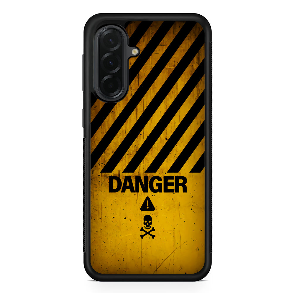 Danger Symbol Samsung Galaxy A36 Case | Protective Rubber Cover