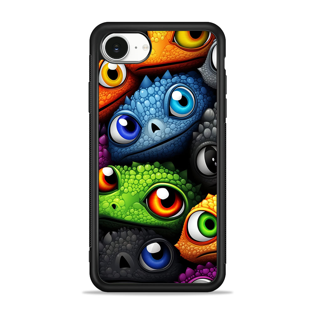 Reptile Eye Cartoon iPhone 16e Case | Protective Phone Cover