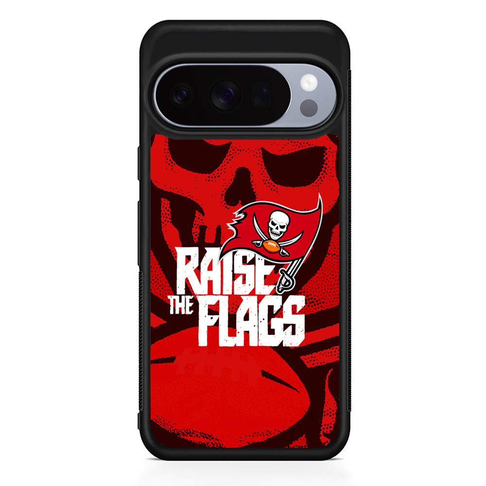 NFL Tampa Bay Buccaneers Flags Google Pixel 10 Pro Case | Google Pixel 10 Rubber Protective Case