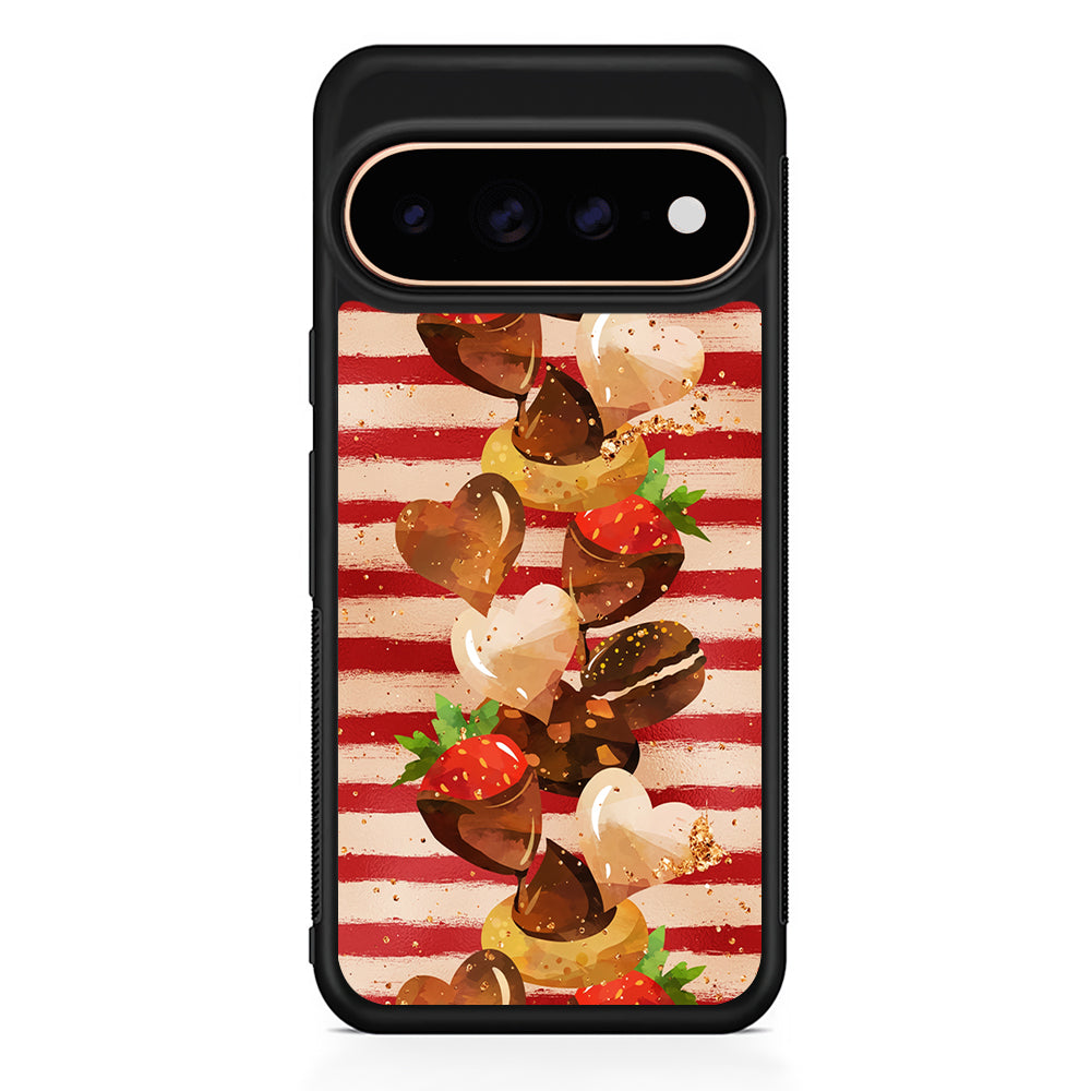 Strawberry in Chocolate and Cookie Google Pixel 11 Pro Case - Stylish Protective Phone Case