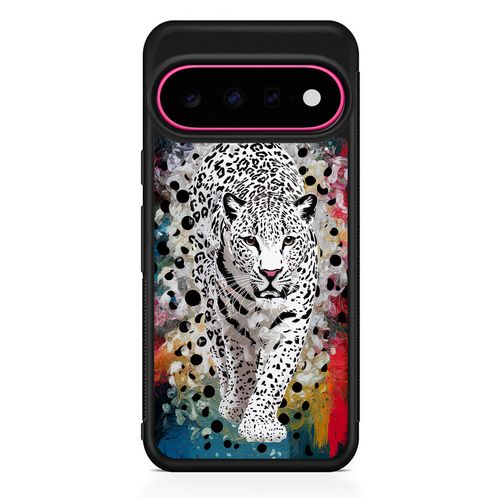 A White Leopard Painting Google Pixel 11 Case | Slim Shockproof Cover