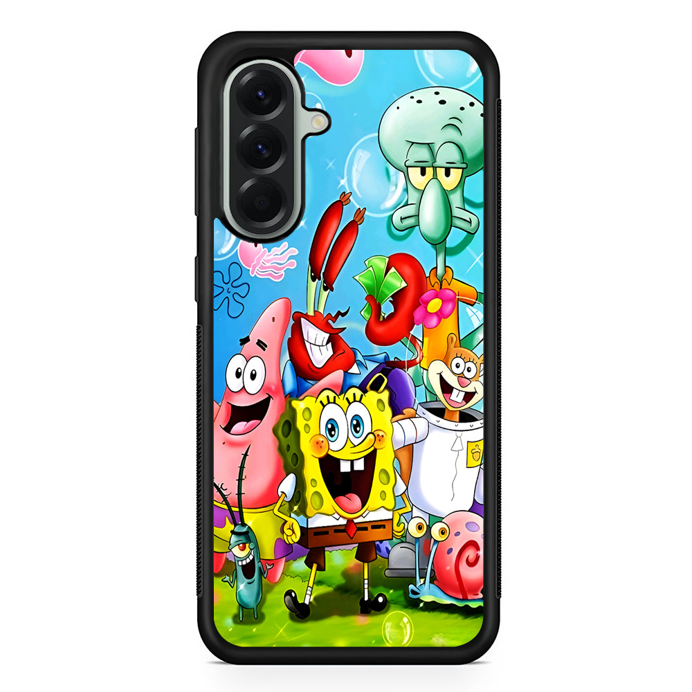 SpongeBob SquarePants Family Samsung Galaxy A56 Case | Samsung Galaxy A56 Protective Rubber Case