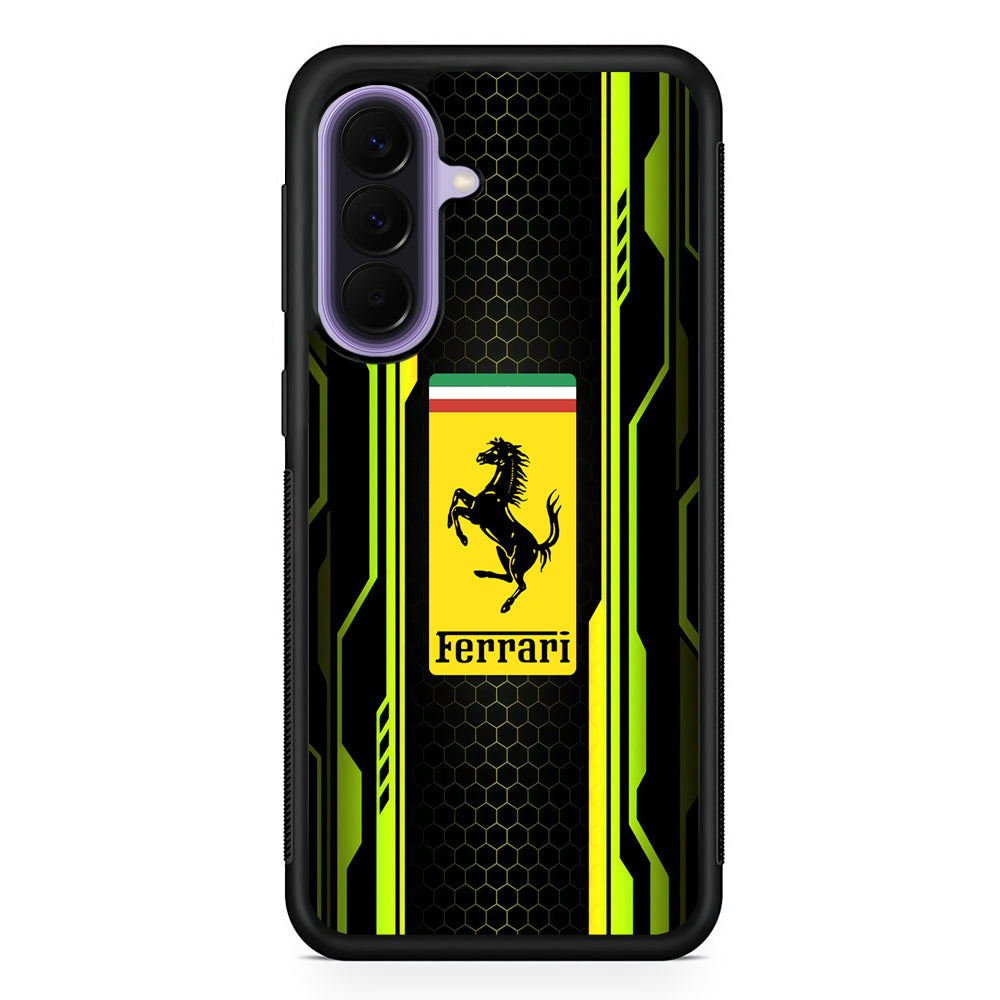 Ferrari Yellow System Line Samsung Galaxy A57 Case | Slim Samsung Galaxy A57 Rubber Case