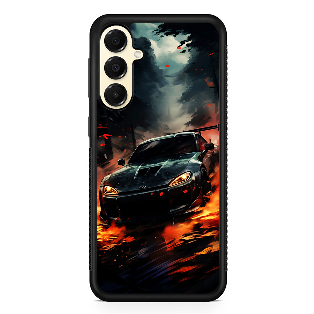 Sport Car Drift Smoke Samsung Galaxy A16 Case | Slim Rubber Samsung Galaxy A16 Case