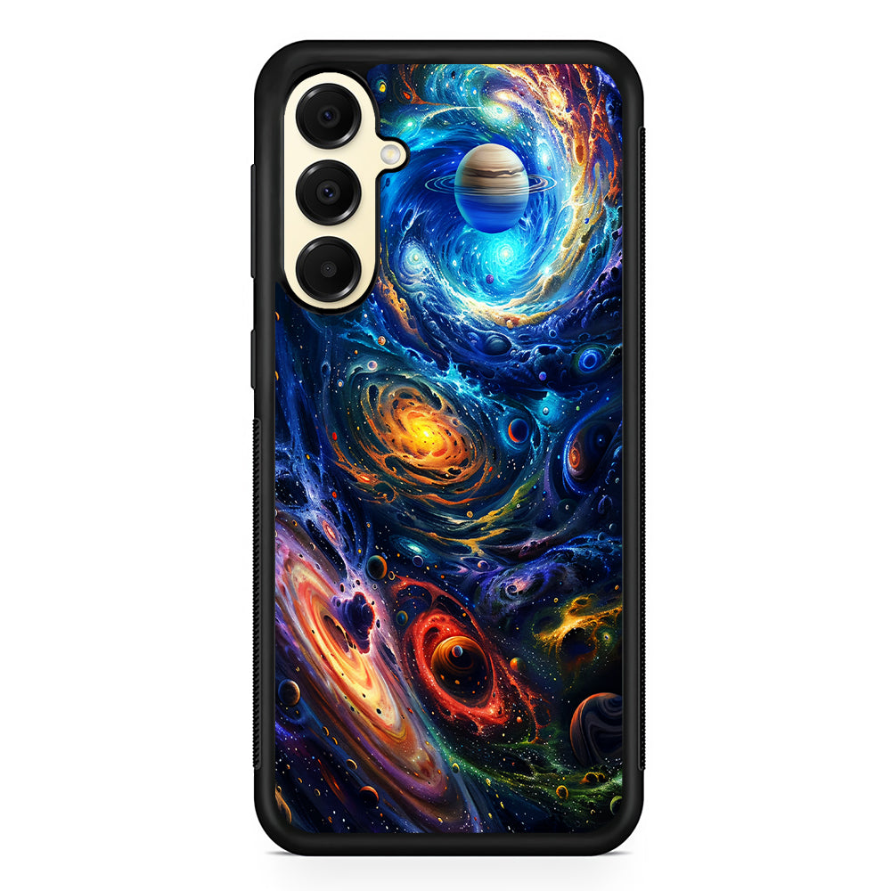 Colorful Galaxy Big Universe Samsung Galaxy A16 Case | Slim Rubber Samsung Galaxy A16 Case