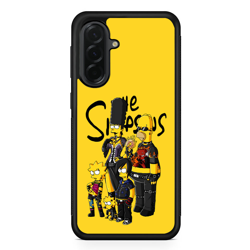Simpsons Rock n' Roll Family Samsung Galaxy A36 Case | Protective Rubber Cover