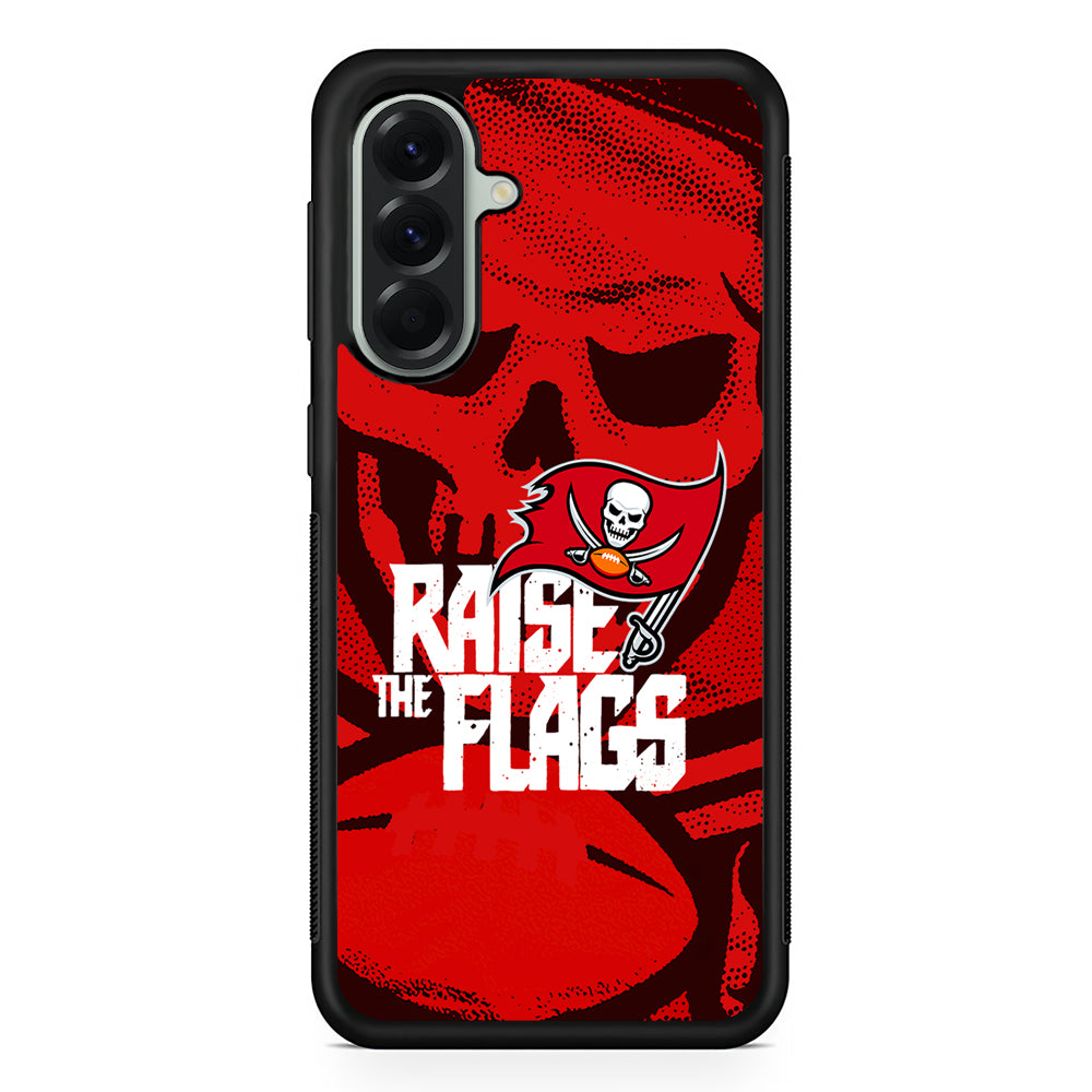 NFL Tampa Bay Buccaneers Flags Samsung Galaxy A56 Case | Samsung Galaxy A56 Protective Rubber Case
