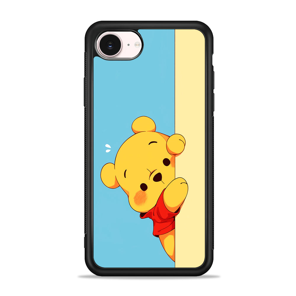 Winnie The Pooh Is Hiding iPhone 17e Case - Silicone Case
