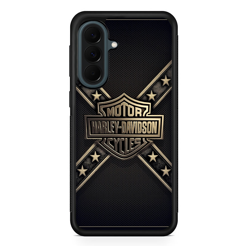 Harley Davidson Golden Star Samsung Galaxy A37 Case | Samsung Galaxy A37 Rubber Phone Case