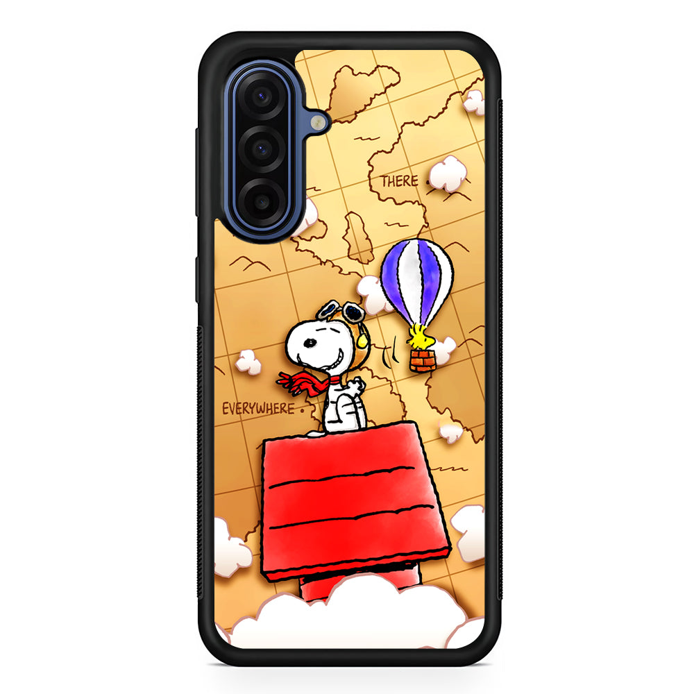 Snoopy Journey Around The World Samsung Galaxy A17 Case | Slim Protective Phone Cover