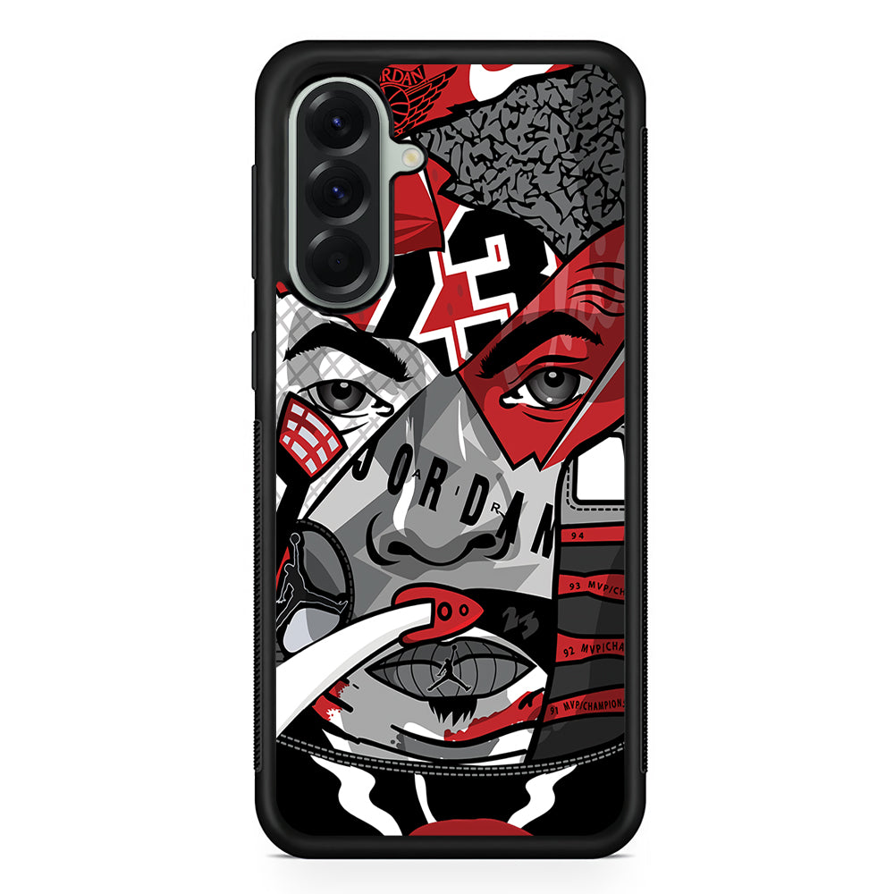 Air Jordan Warrior's Eyes Samsung Galaxy A56 Case | Samsung Galaxy A56 Rubber Protective Case