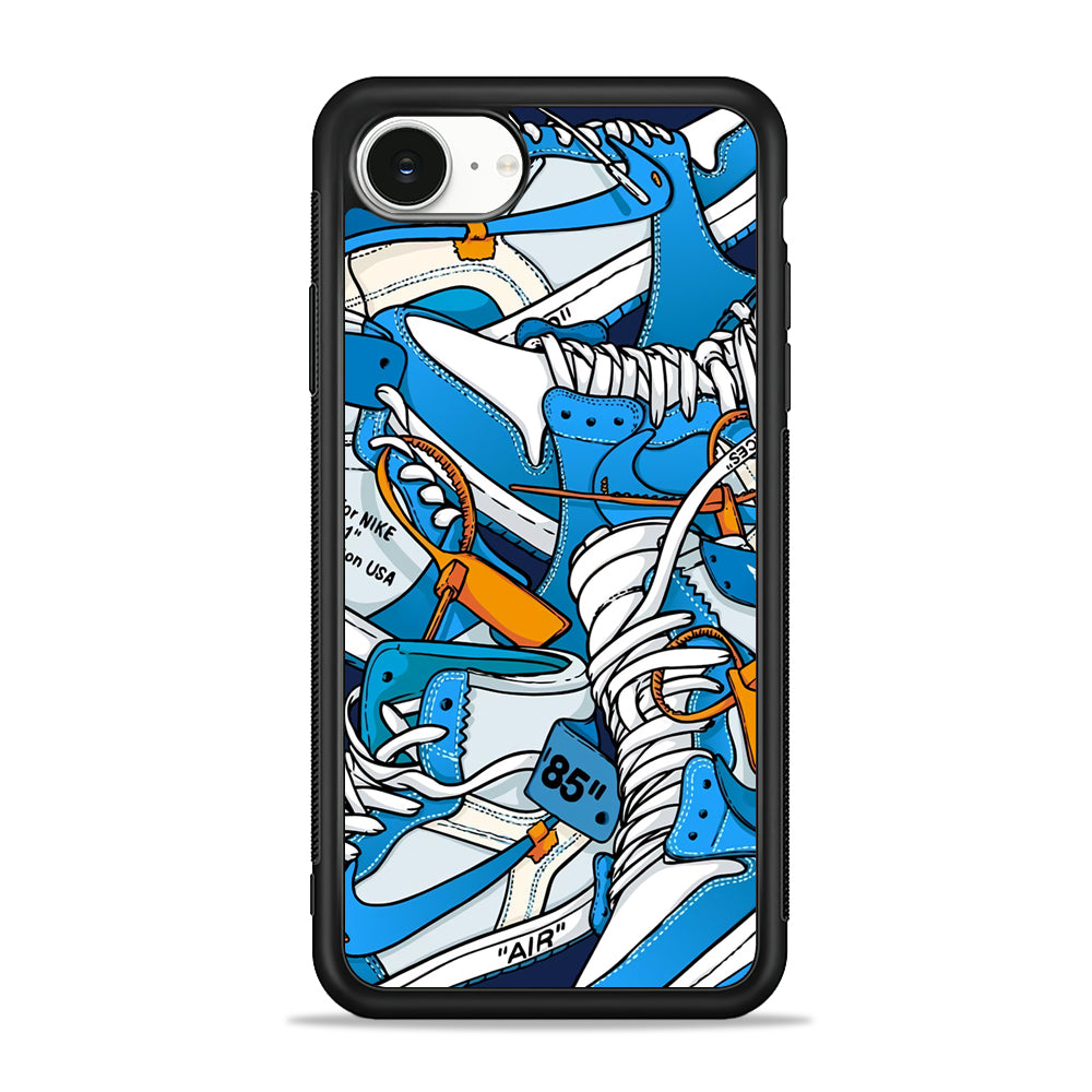 Nike Air Blue iPhone 16e Case - Slim Silicone Case