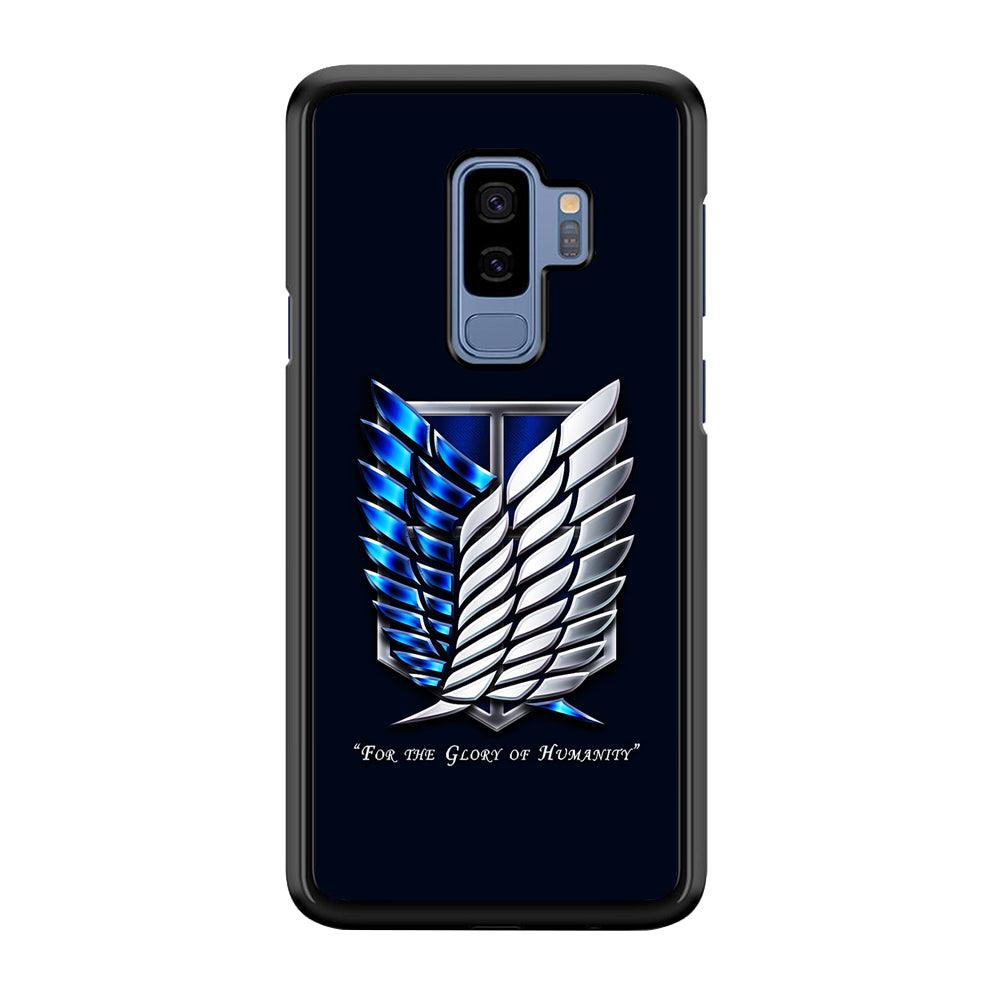AOT The Survey Corps Blue Samsung Galaxy S9 Plus Case-Plastic / Full Wrap (3D Case)-Xtracase