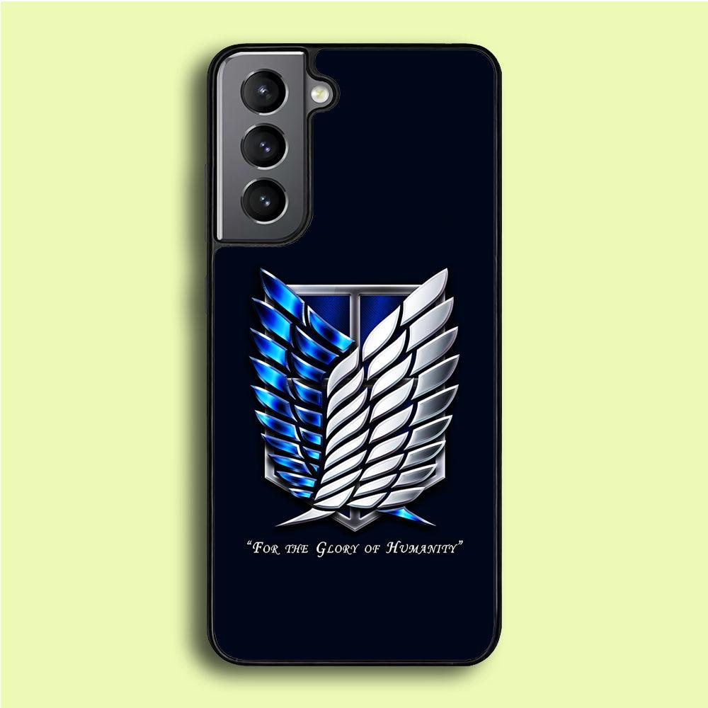 AOT The Survey Corps Blue Samsung Galaxy S21 Plus Case-Plastic / Full Wrap (3D Case)-Xtracase