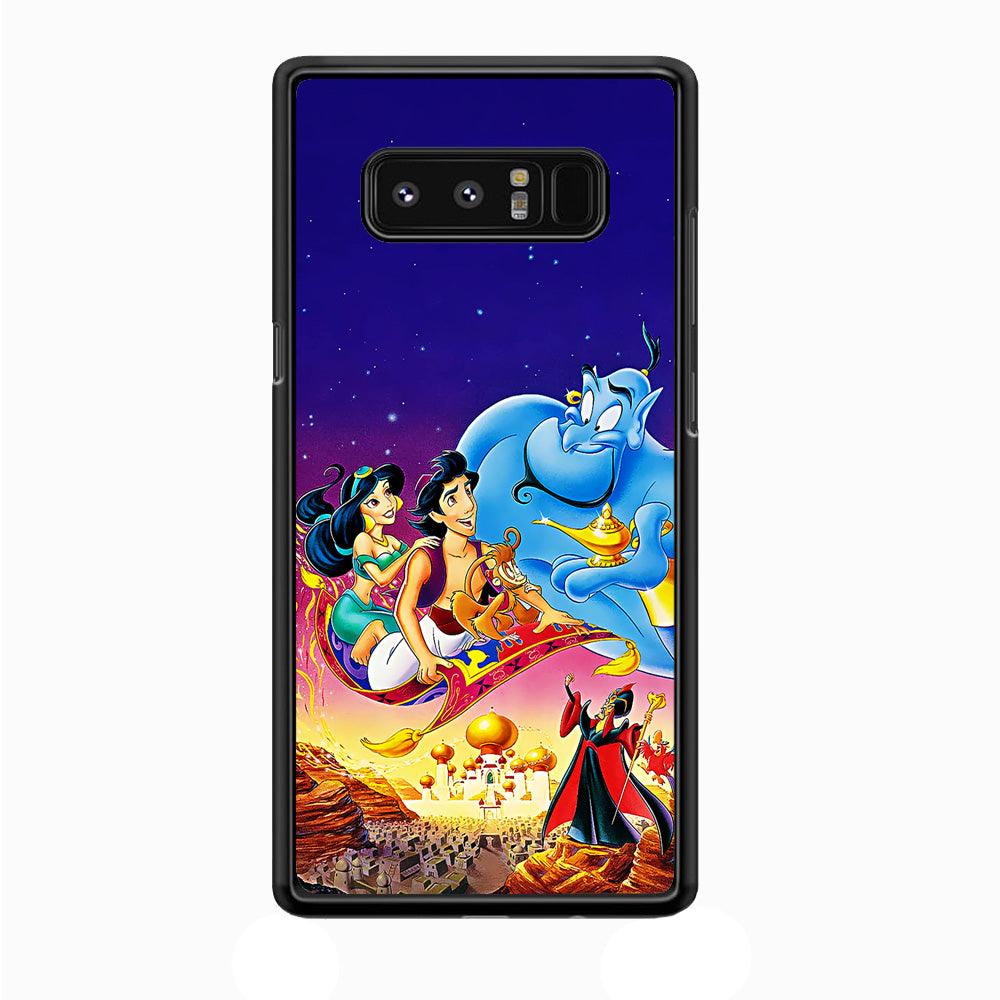 Aladdin Poster Samsung Galaxy Note 8 Case-Rubber / White (2D Case)-Xtracase