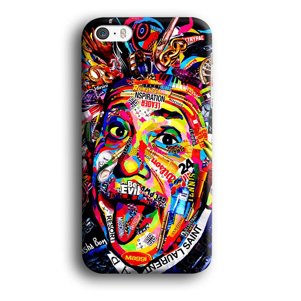 Albert Einstein Art iPhone 5 | 5s Case-Plastic / Full Wrap (3D Case)-Xtracase
