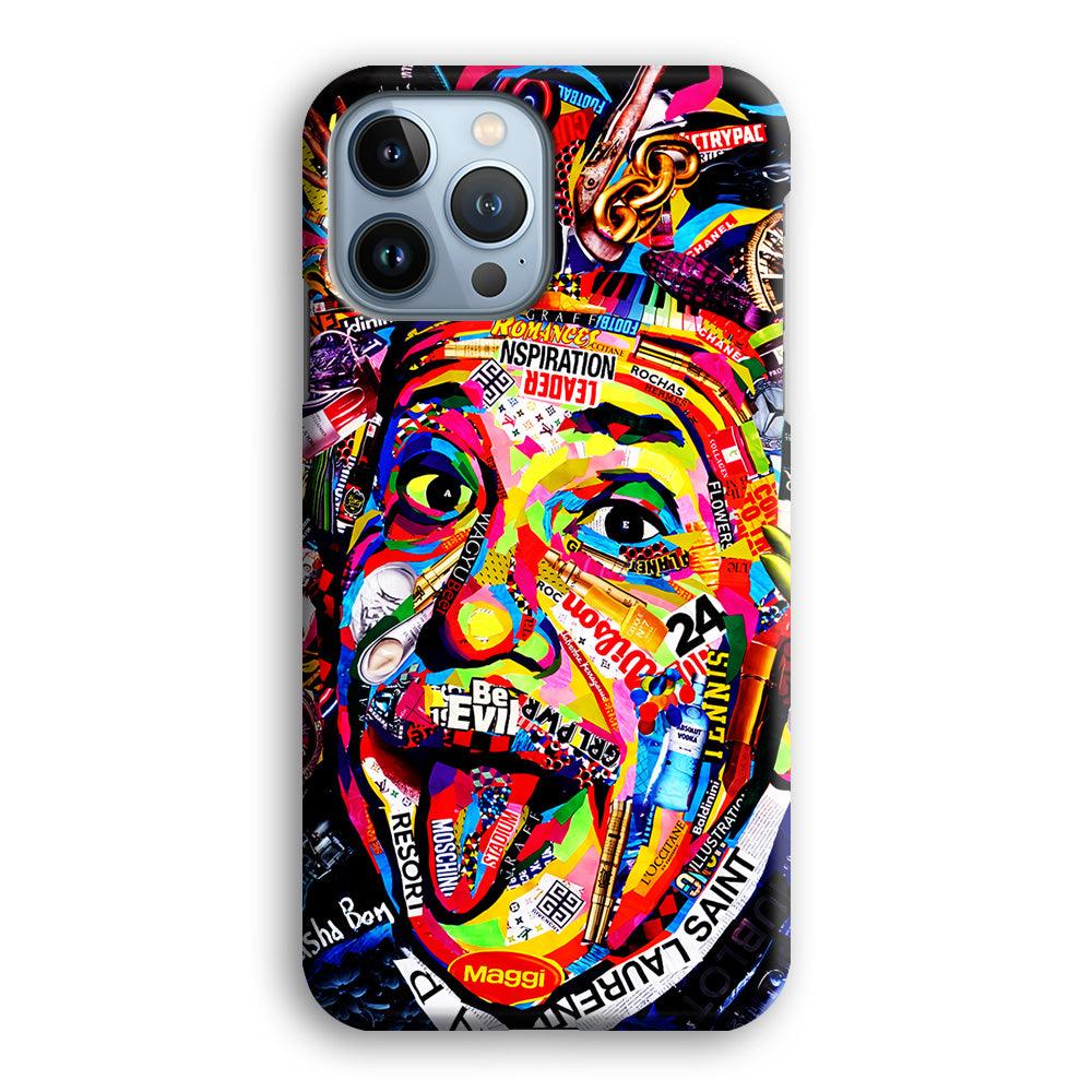 Albert Einstein Art iPhone 13 Pro Max Case-Plastic / Full Wrap (3D Case)-Xtracase