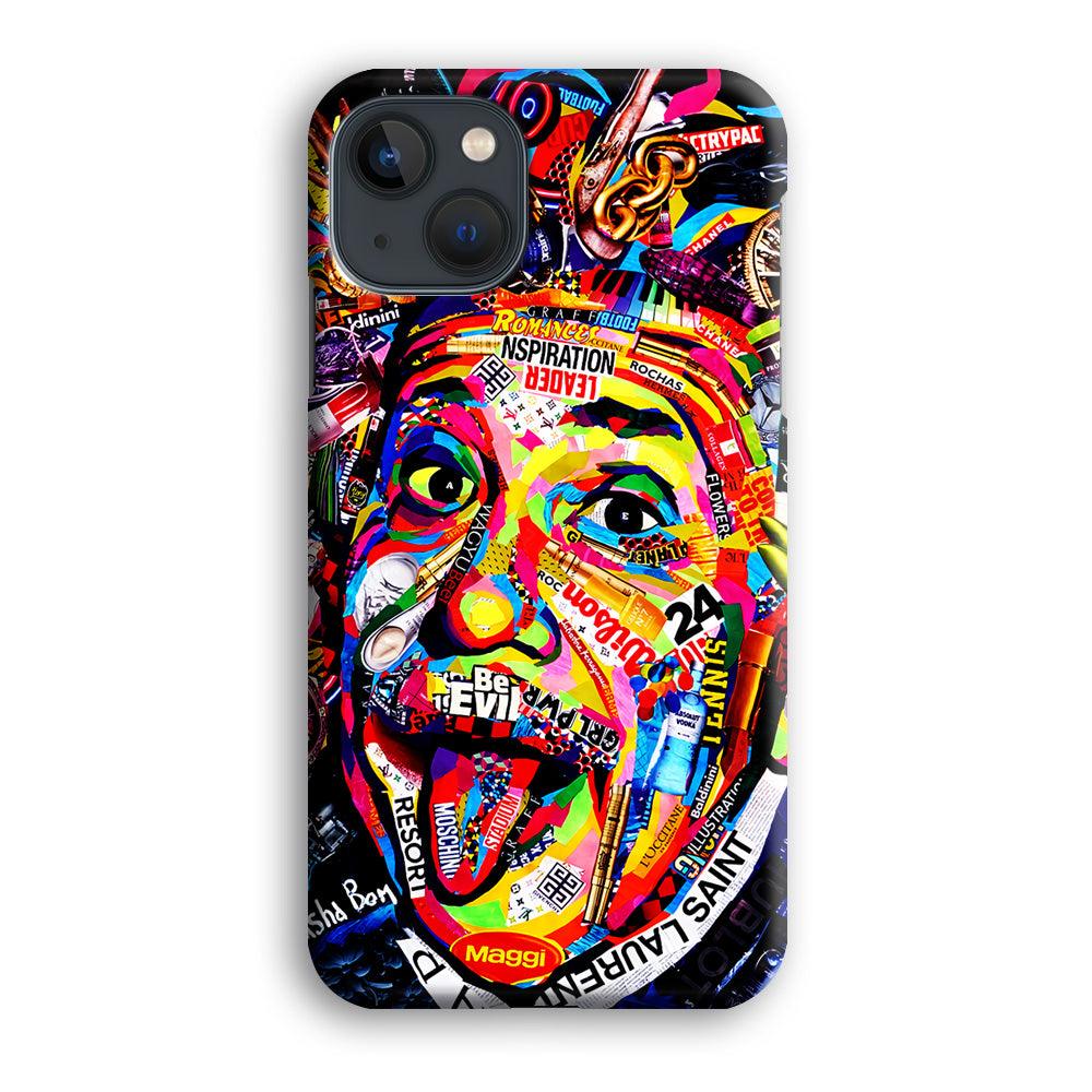 Albert Einstein Art iPhone 13 Mini Case-Plastic / Full Wrap (3D Case)-Xtracase