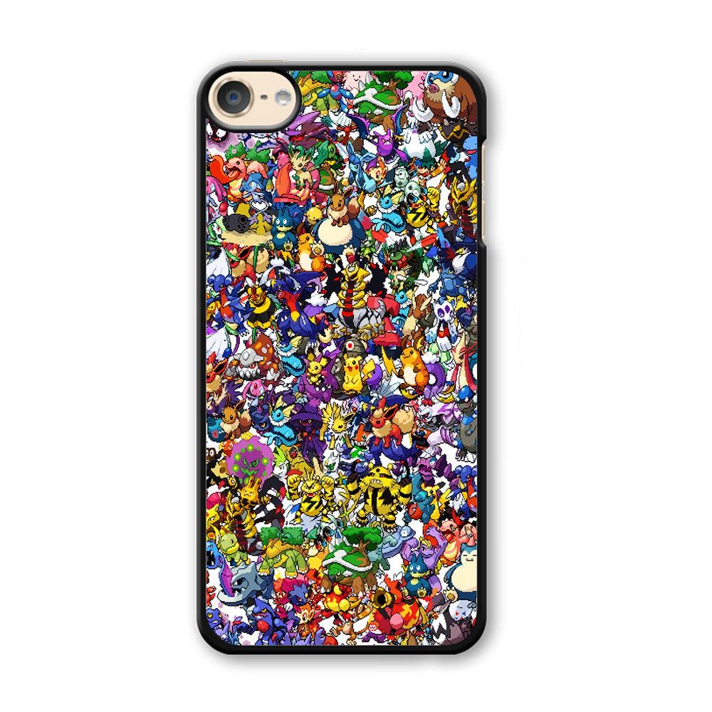 All Pokemon characters iPod Touch 6 Case-Plastic / Black (2D Case)-Xtracase