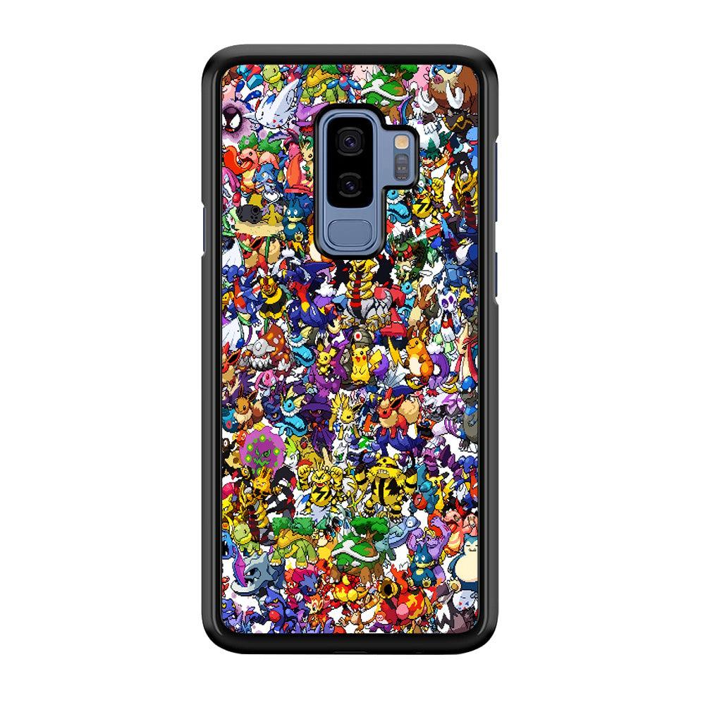 All Pokemon characters Samsung Galaxy S9 Plus Case-Rubber / Black (2D Case)-Xtracase