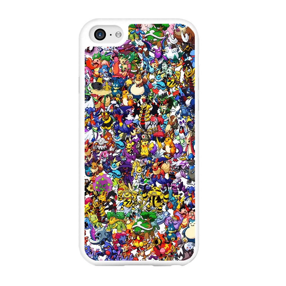 All Pokemon characters iPhone 6 | 6s Case-Rubber / White (2D Case)-Xtracase