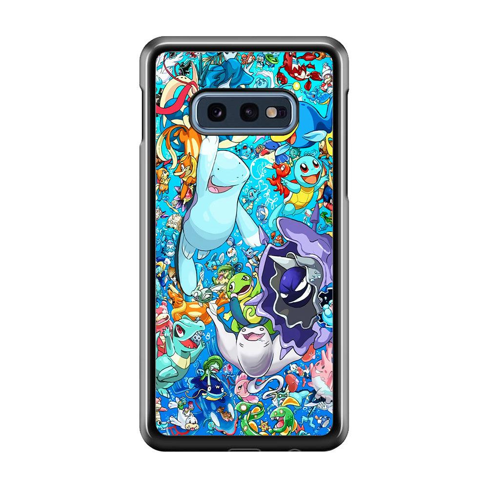 All Water Pokemon Samsung Galaxy S10E Case-Rubber / Black (2D Case)-Xtracase