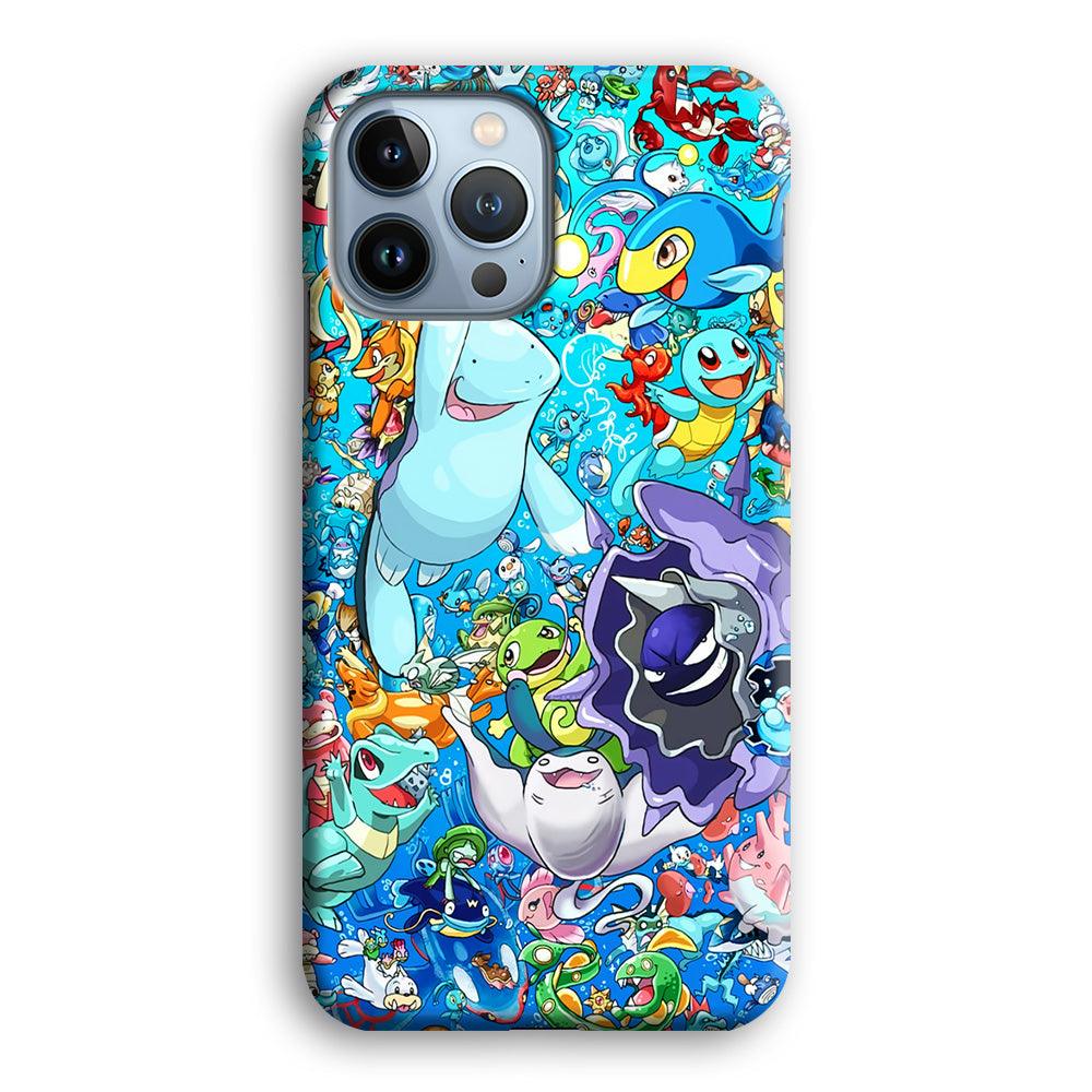 All Water Pokemon iPhone 13 Pro Max Case-Plastic / Full Wrap (3D Case)-Xtracase