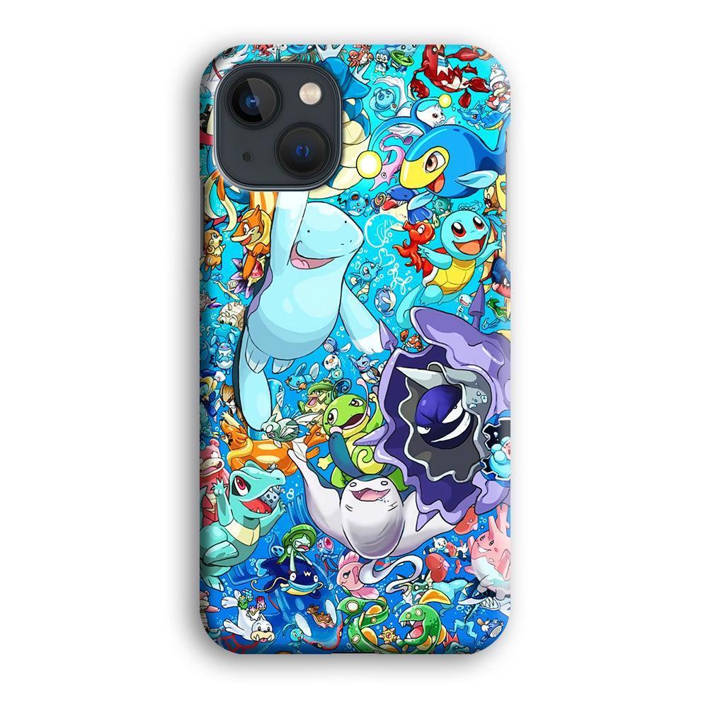 All Water Pokemon iPhone 13 Case-Plastic / Full Wrap (3D Case)-Xtracase