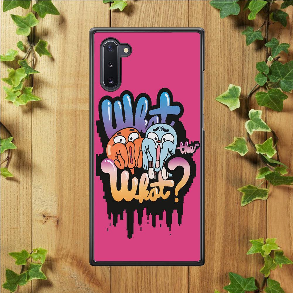 Amazing World of Gumball Samsung Galaxy Note 10 Case-Rubber / White (2D Case)-Xtracase