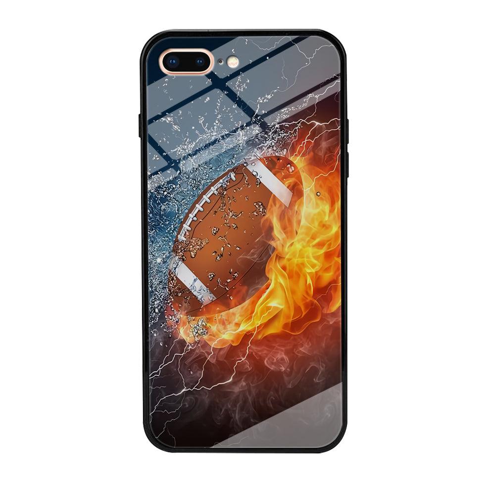 American Football Ball Cool Art iPhone 8 Plus Case-Tempered Glass Case-Xtracase