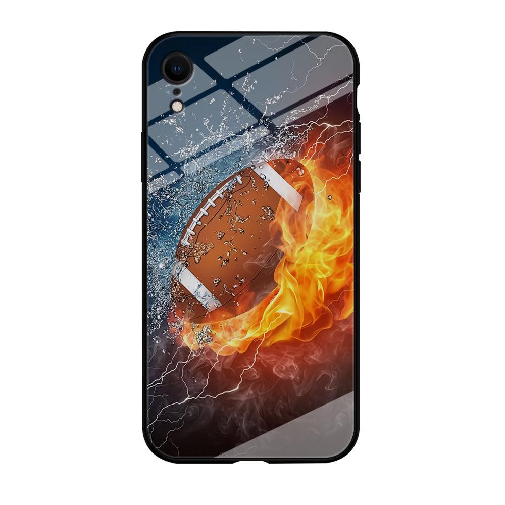 American Football Ball Cool Art iPhone XR Case-Tempered Glass Case-Xtracase