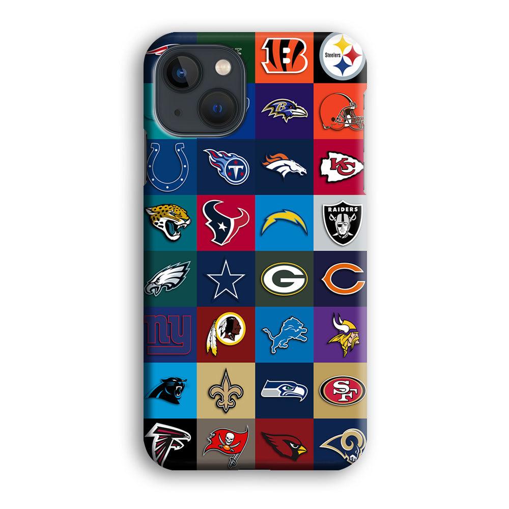 American Football Teams NFL iPhone 13 Mini Case-Plastic / Full Wrap (3D Case)-Xtracase