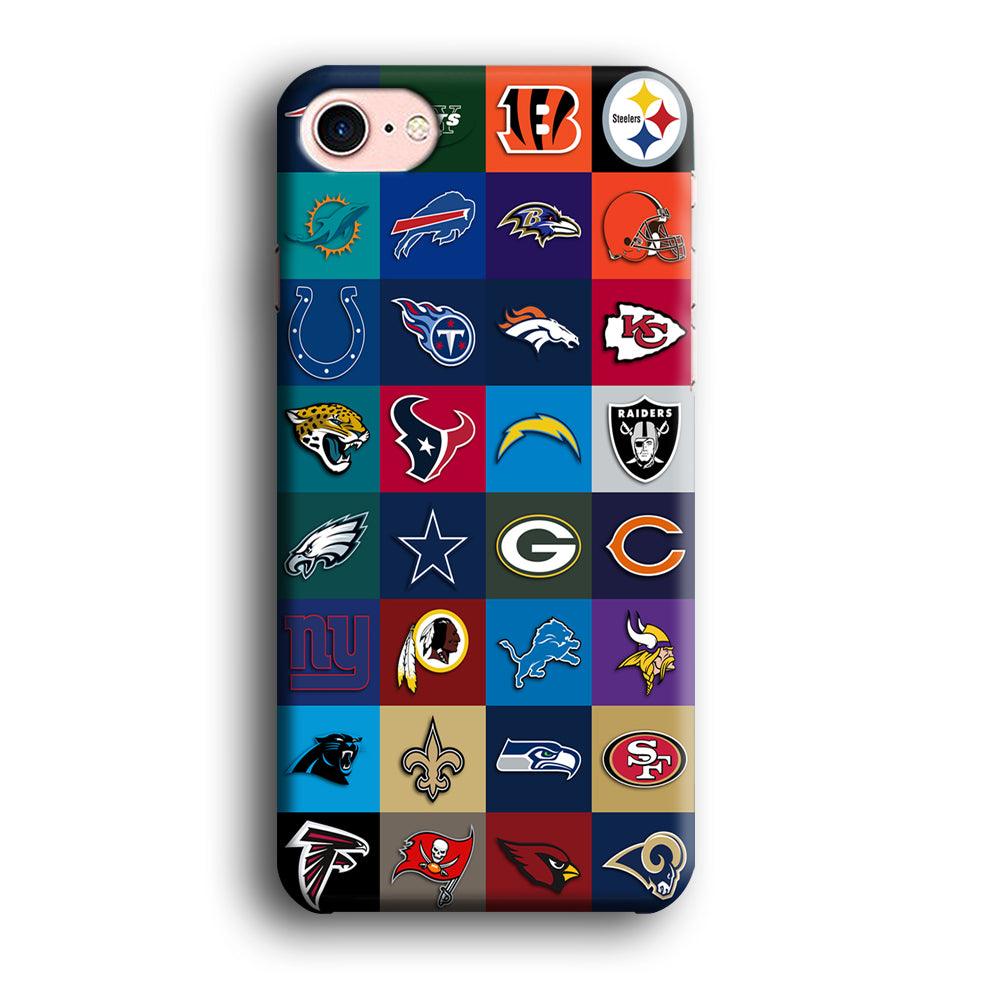 American Football Teams NFL iPhone SE 2020 Case-Plastic / Full Wrap (3D Case)-Xtracase