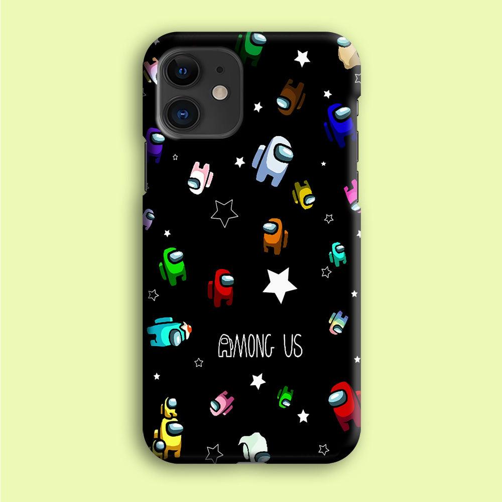 Among Us Star iPhone 12 Case-Plastic / Full Wrap (3D Case)-Xtracase