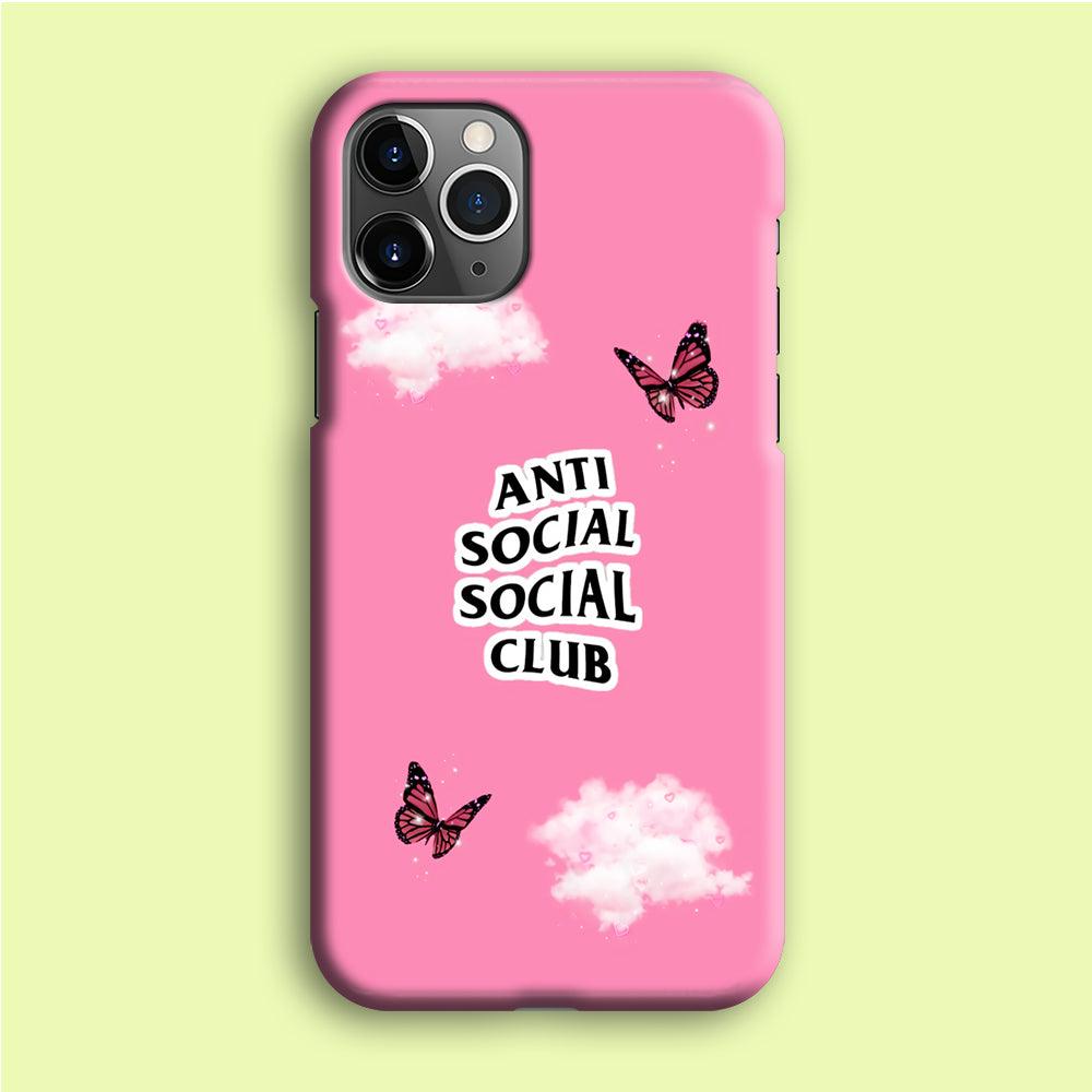 Anti Social Club Pink iPhone 12 Pro Max Case-Plastic / Full Wrap (3D Case)-Xtracase