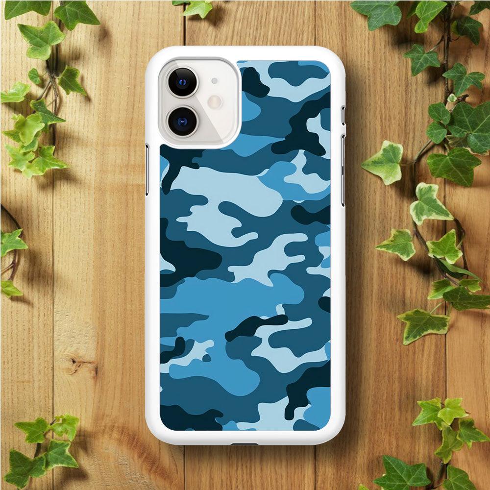 Army Pattern 001 iPhone 11 Case-Rubber / White (2D Case)-Xtracase