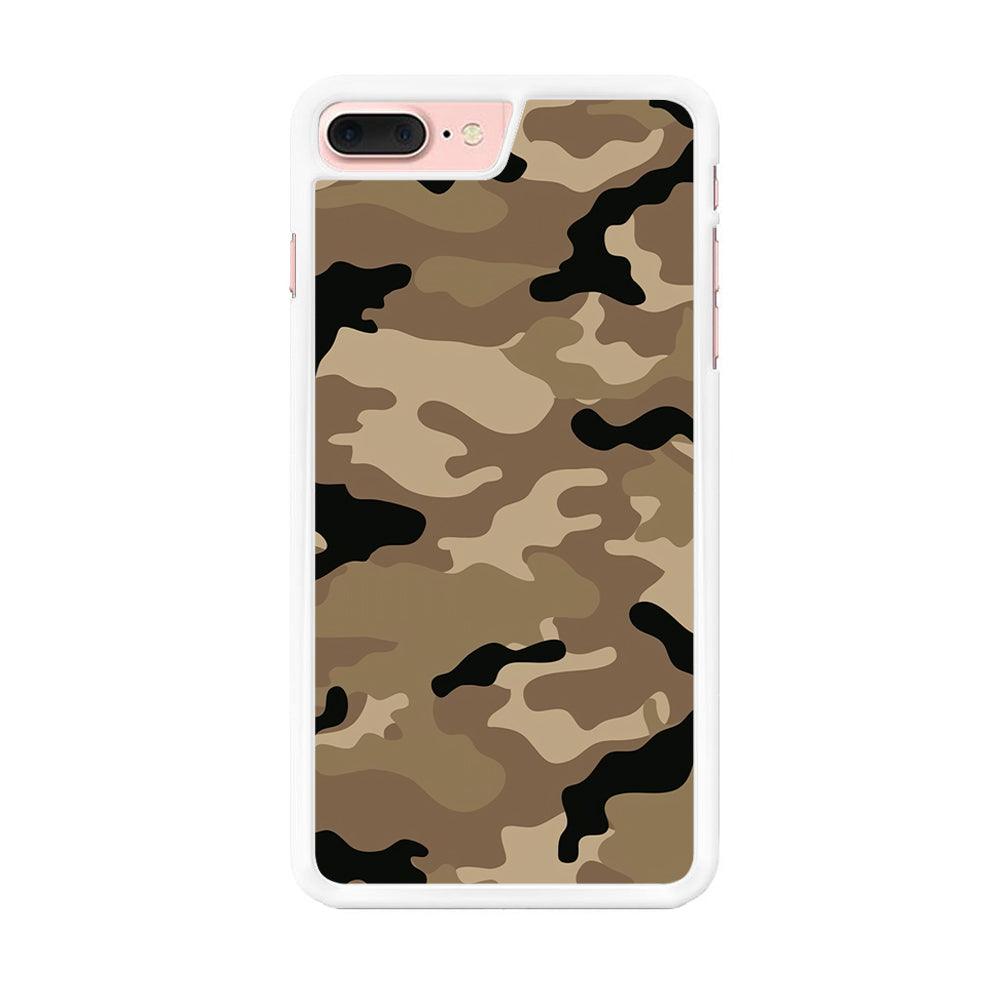 Army Pattern 002 iPhone 8 Plus Case-Rubber / White (2D Case)-Xtracase