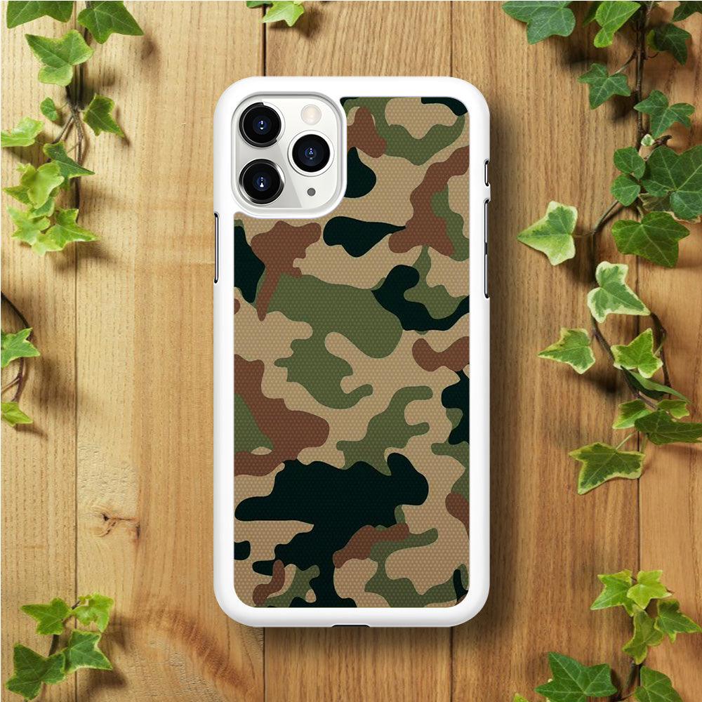 Army Pattern 003 iPhone 11 Pro Case-Rubber / White (2D Case)-Xtracase