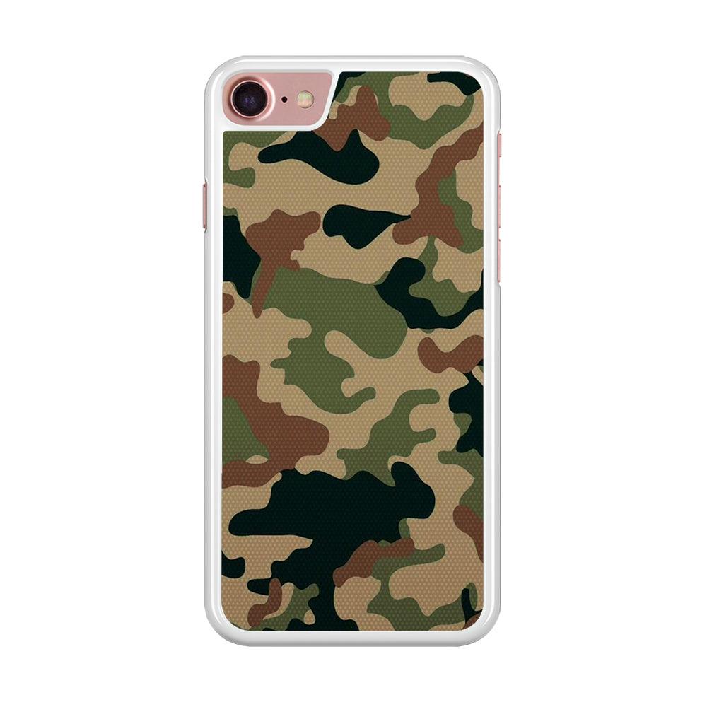 Army Pattern 003 iPhone 7 Case-Rubber / White (2D Case)-Xtracase