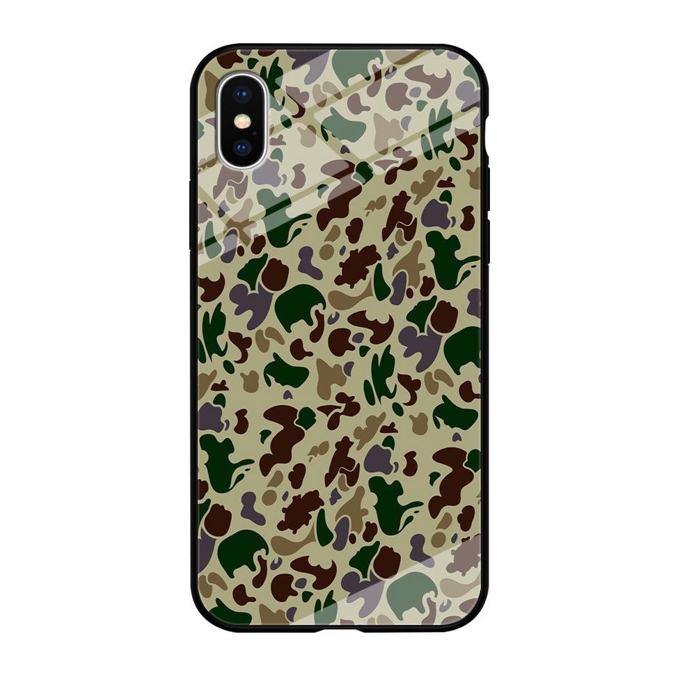 Army Pattern 005 iPhone Xs Max Case-Tempered Glass Case-Xtracase