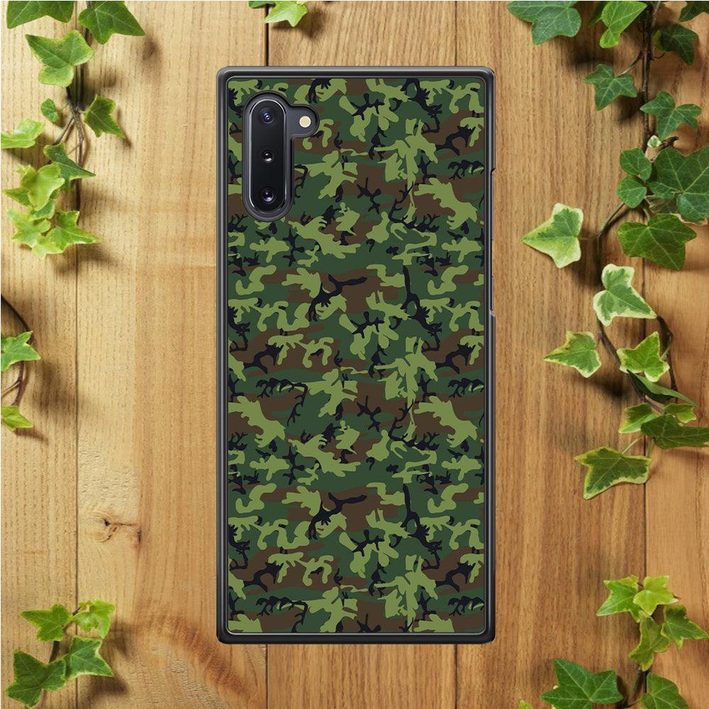Army Pattern 006 Samsung Galaxy Note 10 Case-Rubber / Black (2D Case)-Xtracase