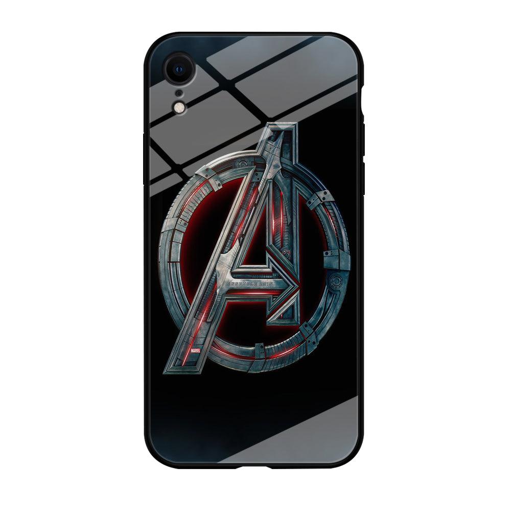 Avenger Logo iPhone XR Case-Tempered Glass Case-Xtracase