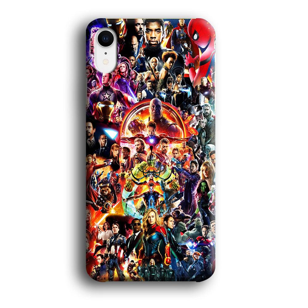 Avengers All Characters iPhone XR Case-Plastic / Full Wrap (3D Case)-Xtracase